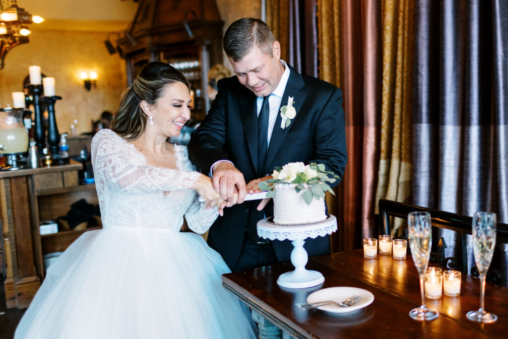 Cake cutting at Aster Weddings & Events wedding