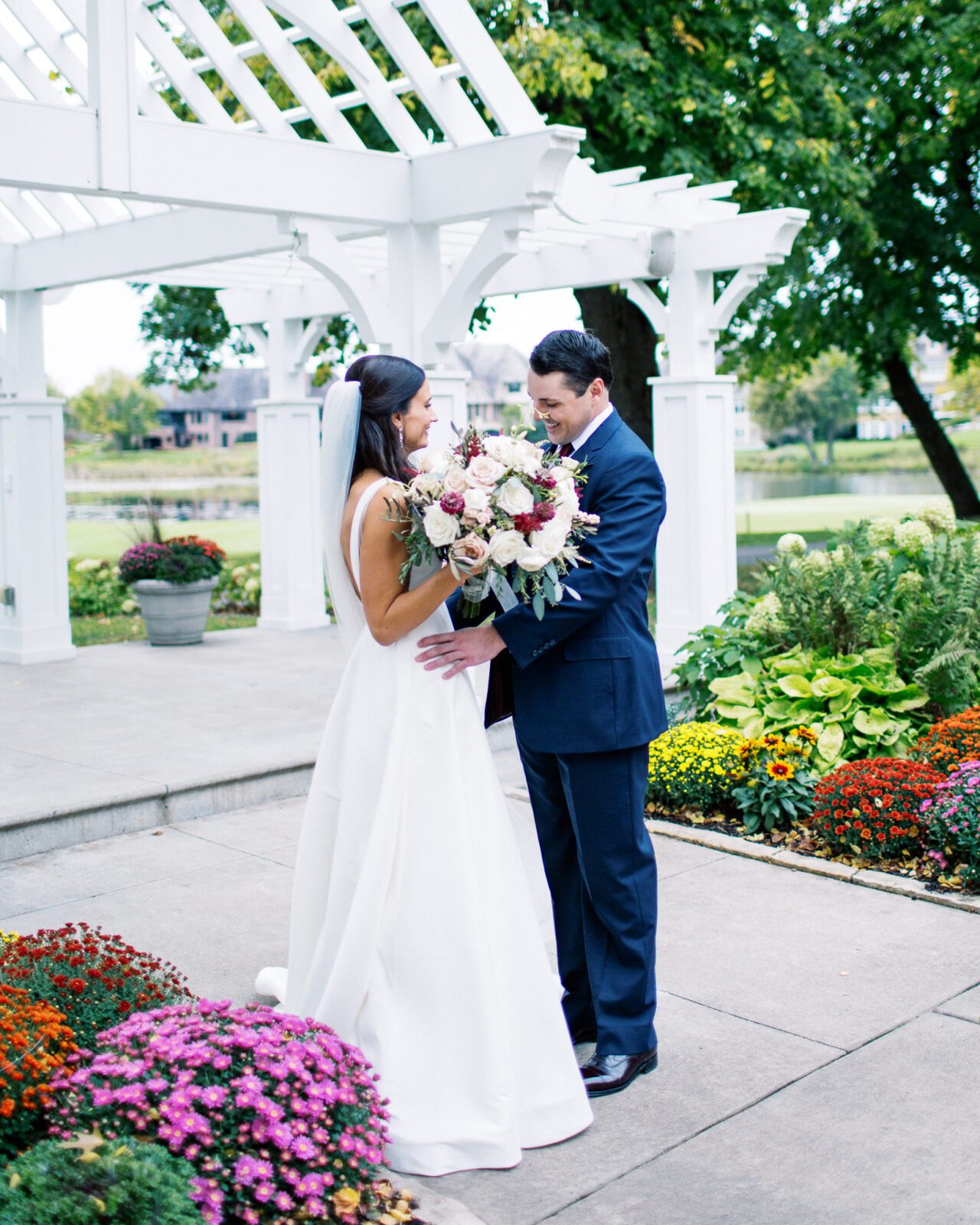 Groom sees her for the very first time making it their first look at Bearpath Golf and Country Club