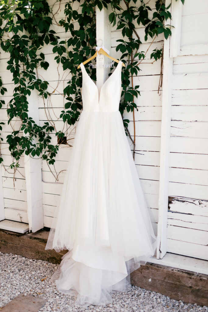 wedding dress at breathtaking Ivory North Co wedding venue