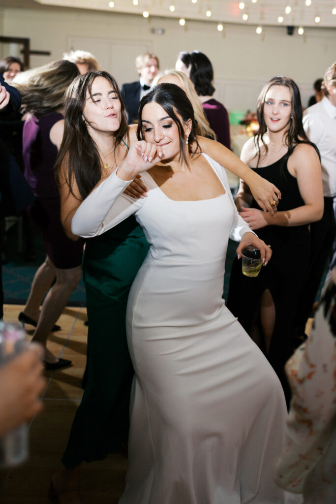 Luxury winter wedding reception dancing at St. Paul College Club in St. Paul, Minnesota.